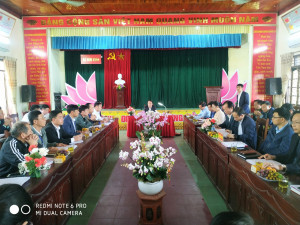 Thường trực huyện uỷ làm việc với xã Nghi Xuân về xây dựng xã đạt chuẩn Nông thôn mới nâng cao.