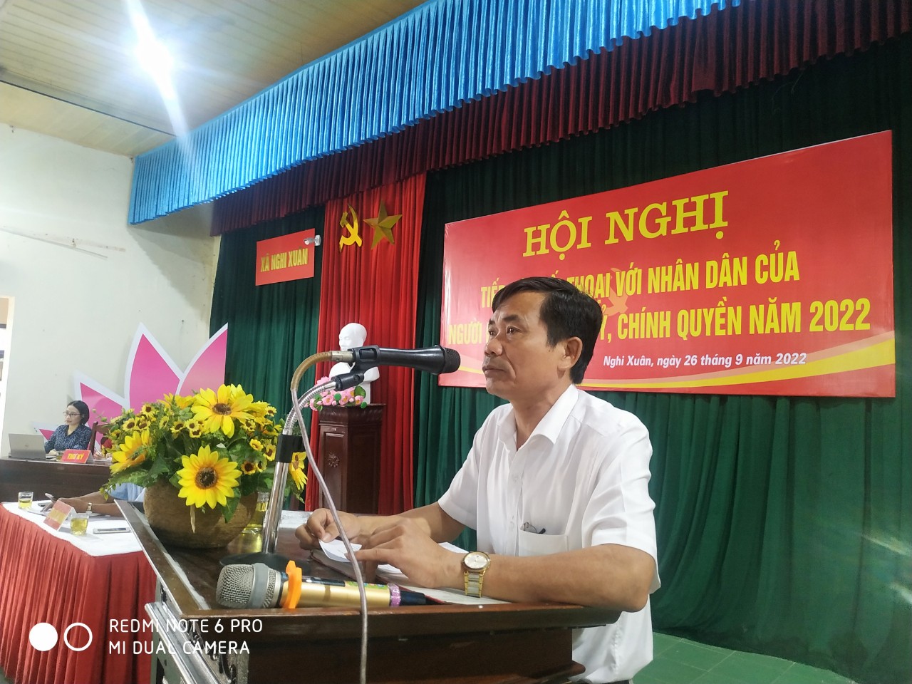 Đồng chí Nguyễn Văn Trường - Bí thư đảng bộ khai mạc hội nghị